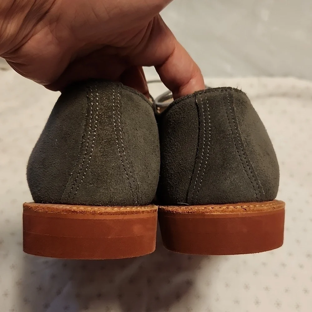 NWOT Walk-Over Derby gray suede men's lace-up shoes sz 10